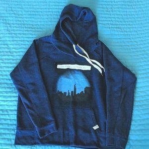 American Eagle Outfitters Blue/Gray Hoodie New York Skyline with pocket Size M